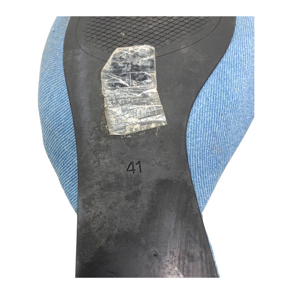 Brock Collection x H&M Sz EU 41 US 9.5 Light Wash Denim Pointed Flats Mules - Picture 7 of 8